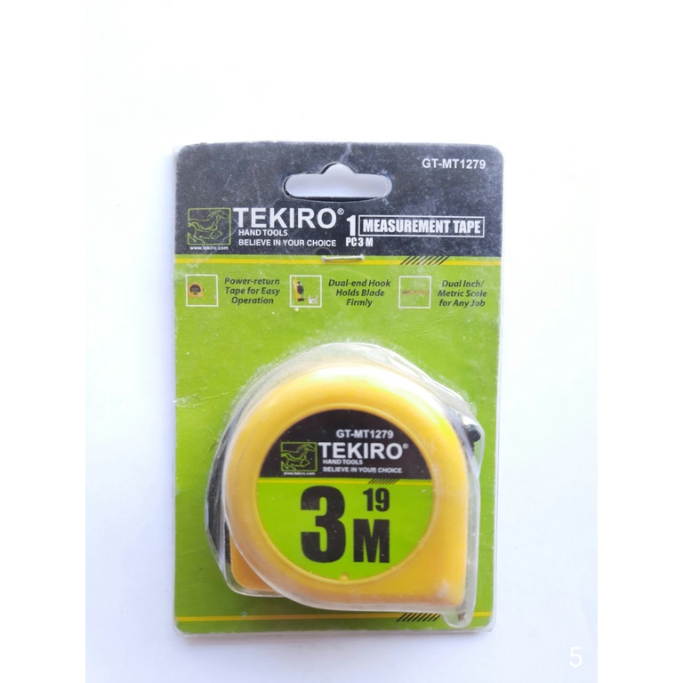 Jual Rol Meteran Tekiro 3m / Meteran Tukang / Meteran Gulung / TEKIRO ...