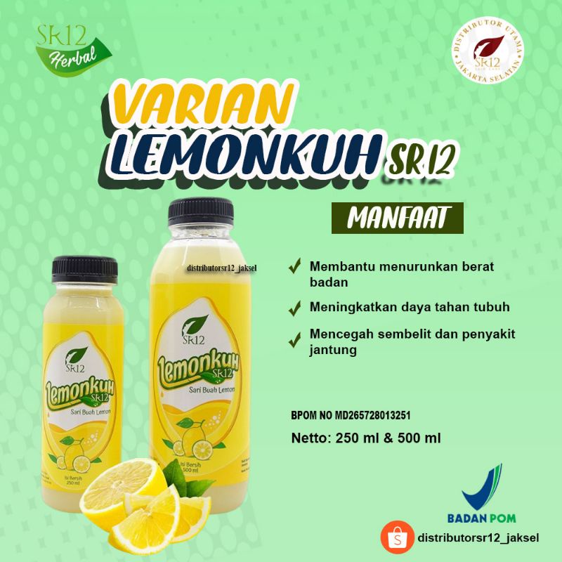 Jual Lemonkuh Sr Sari Lemon Alami Lemonku Minuman Sari