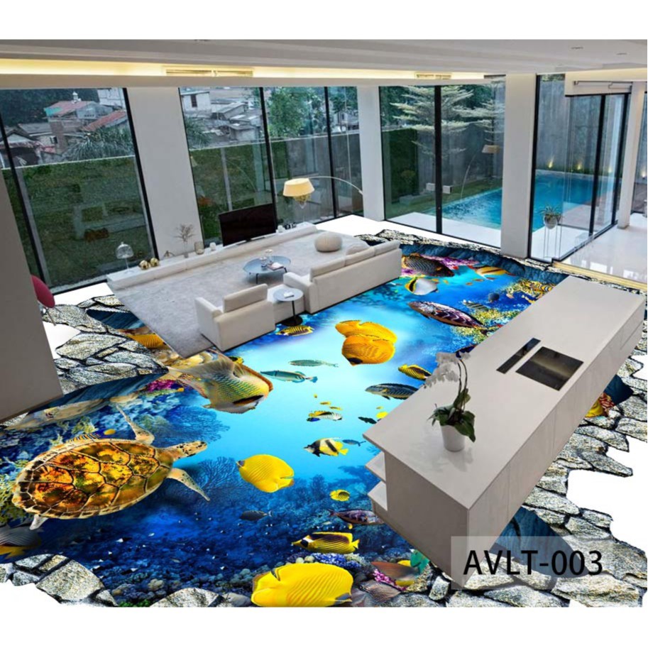 Jual Wallpaper Sticker Custom Lantai Wallpaper Sticker 3D Murah