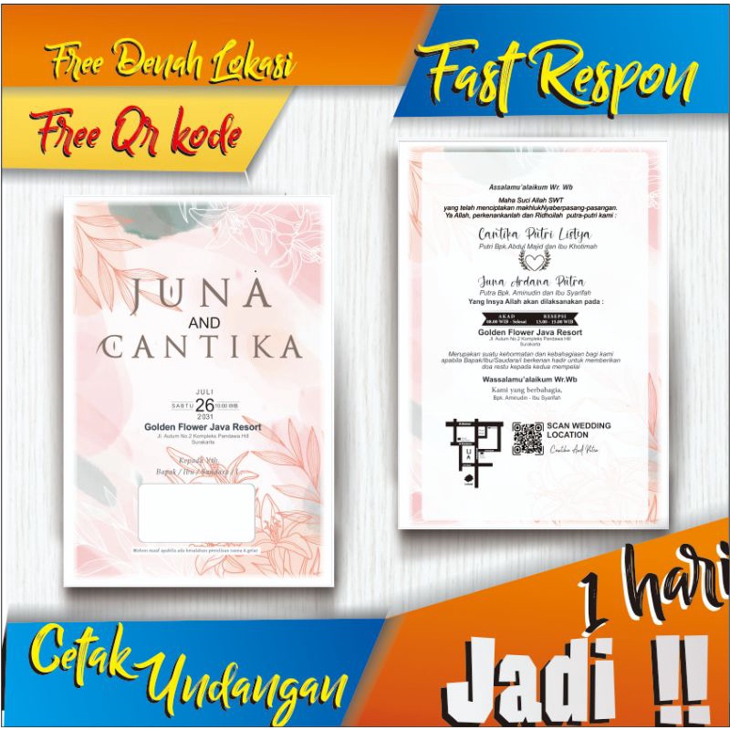 Jual Undangan pernikahan / undangan pernikahan murah / undangaan