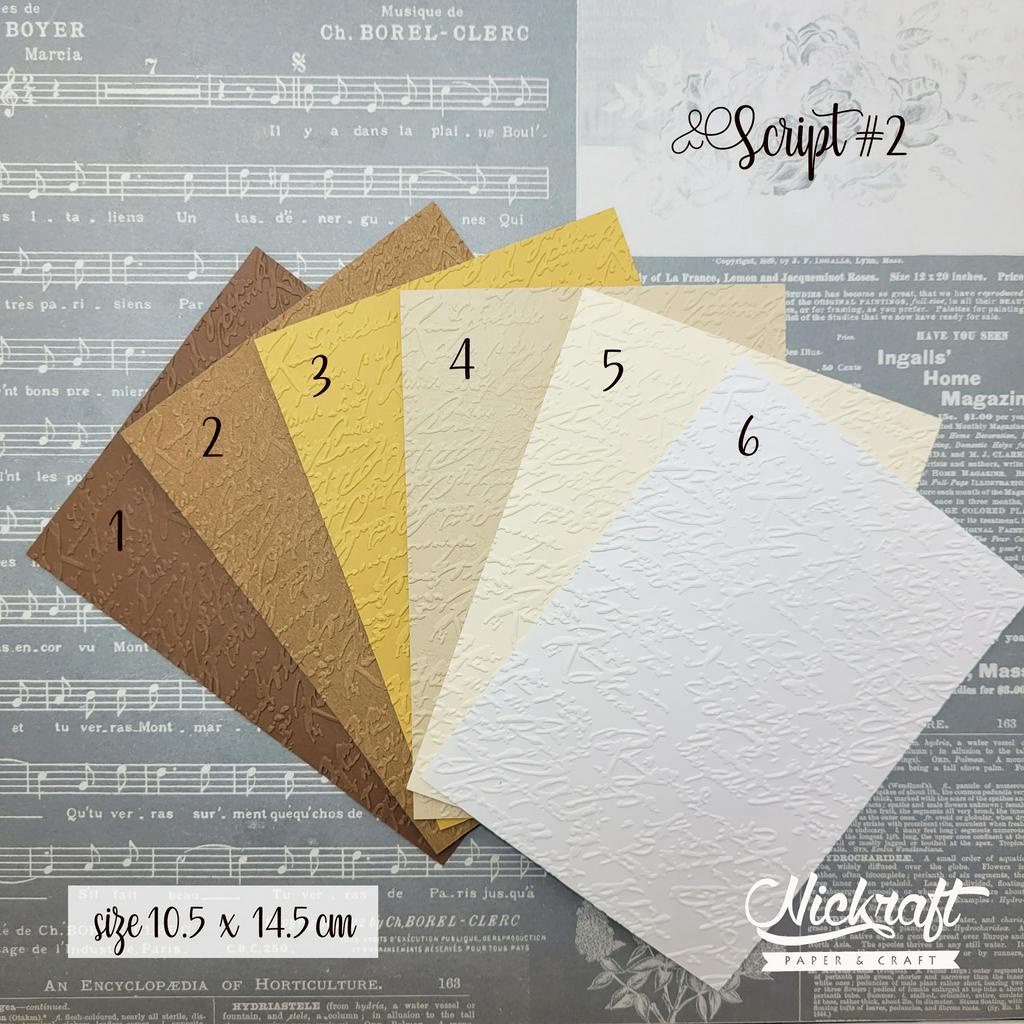 Jual Emboss Paper - SCRIPT #2 (Embossing Folder) | Shopee Indonesia