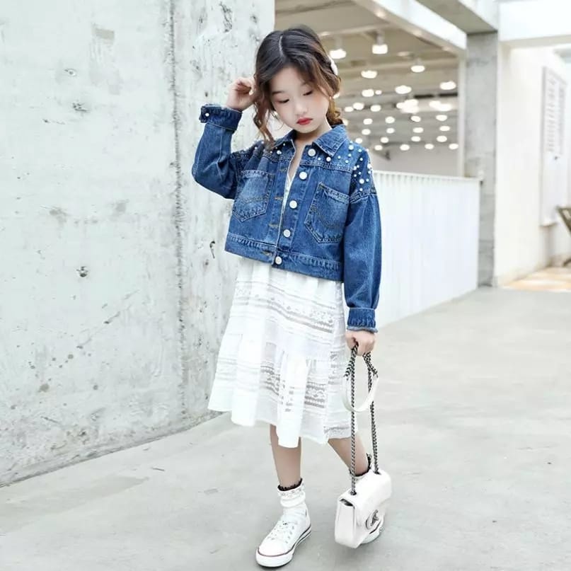 Jual SEVEN.CLOTH JAKET KIDS JEANS MUTIARA MODEL KANTONG MIRING BELAKANG ...