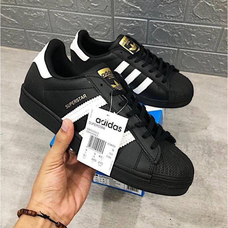 Sepatu adidas shop superstar black white