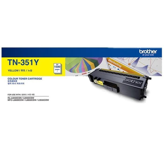 Toner Brother Original TN351 Yellow for HL-L8250CDN, HL-L8350CDW, MFC-L8850CDW - Original Resmi (5)