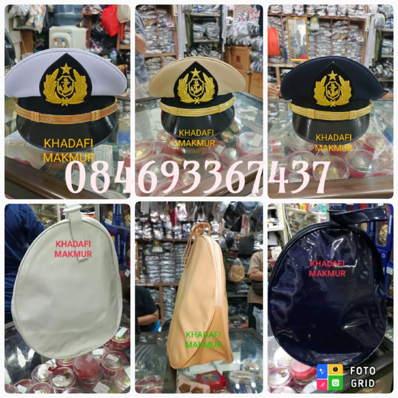 Jual Topi Pet Tas Pet Pdu Pelayaran Pria Logo List Kuning Bangkok Golongan A C