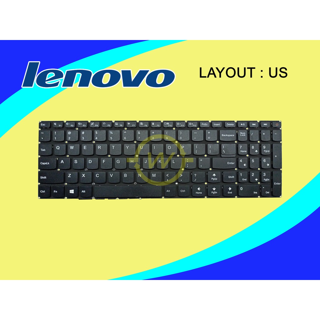 Jual Keyboard Lenovo Ideapad 110-15ibr 110-15ast 110-15acl Soket Tengah ...