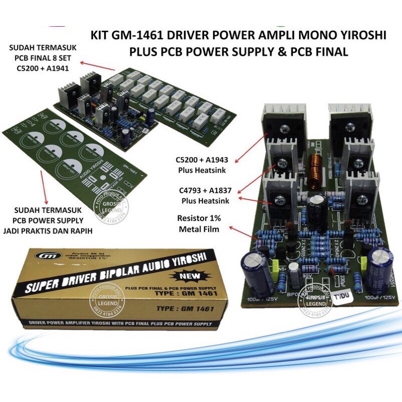 Jual Kit Power Amplifier Yiroshi GM 1461 | Shopee Indonesia