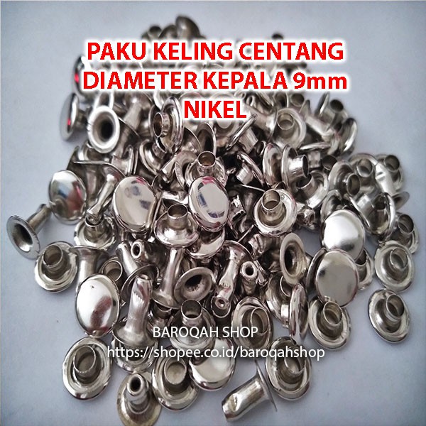 Jual Paku Centang Keling Rivet Gepeng Tali Diameter 8mm 9mm Isi 500 pcs ...