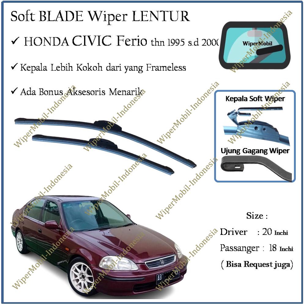 Jual Soft Wiper Honda CIVIC FERIO Shopee Indonesia