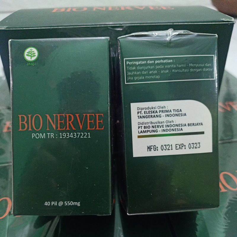 Jual BIO NERVEE / BIONERVEE 1 BOTOL ISI (40Pil) ASLI BERGARANSI ...