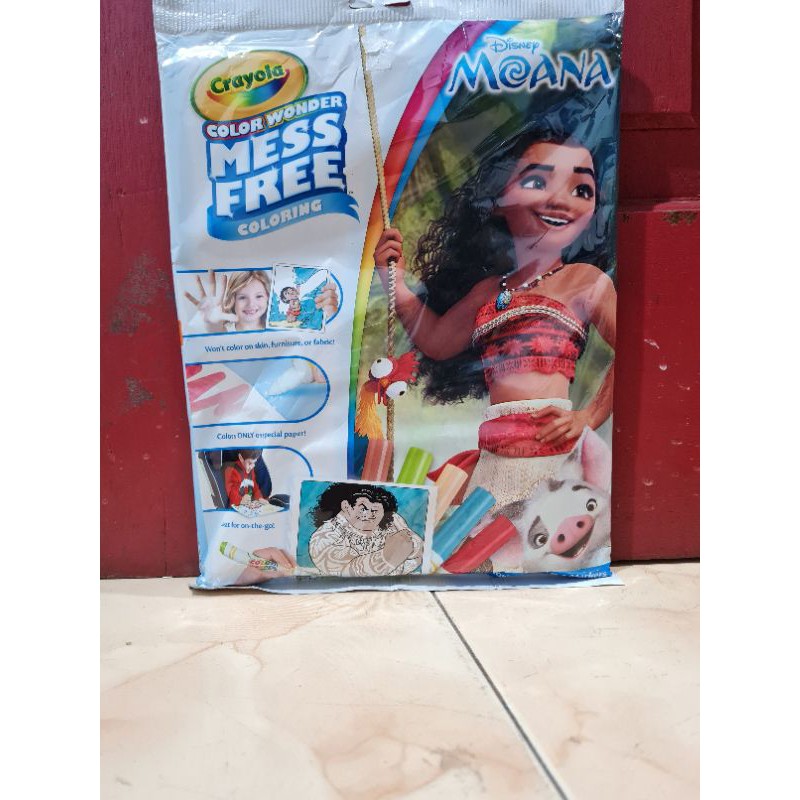 Jual crayola color wonder mess free coloring moana atau shopkins ...