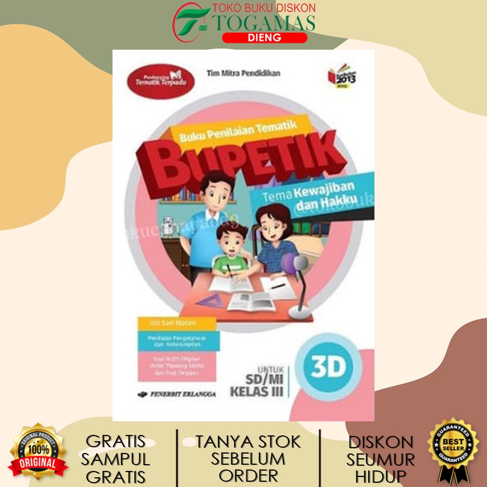 Jual PAKET BUKU PENILAIAN TEMATIK BUPETIK KELAS 3 ABCDEFGH KURIKULUM ...