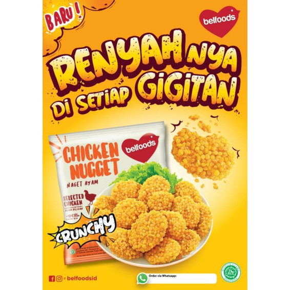 Jual Belfoods Chicken Nugget Crunchy 140 Gram | Shopee Indonesia