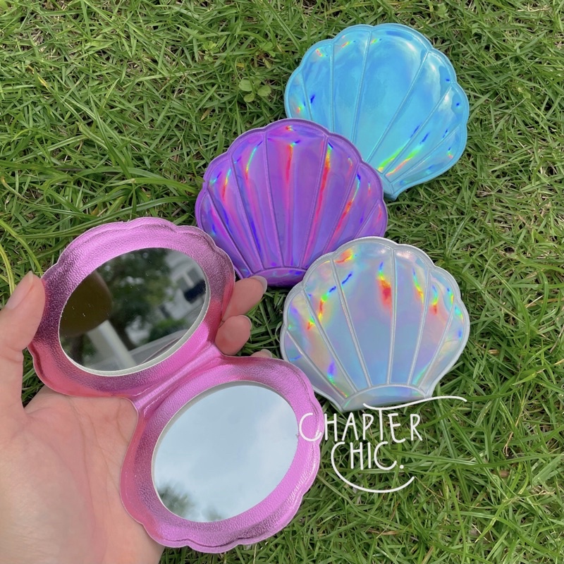 Jual Ariel Mirror Cermin Kerang Kaca Shell Metalic Aesthetic Korean ...
