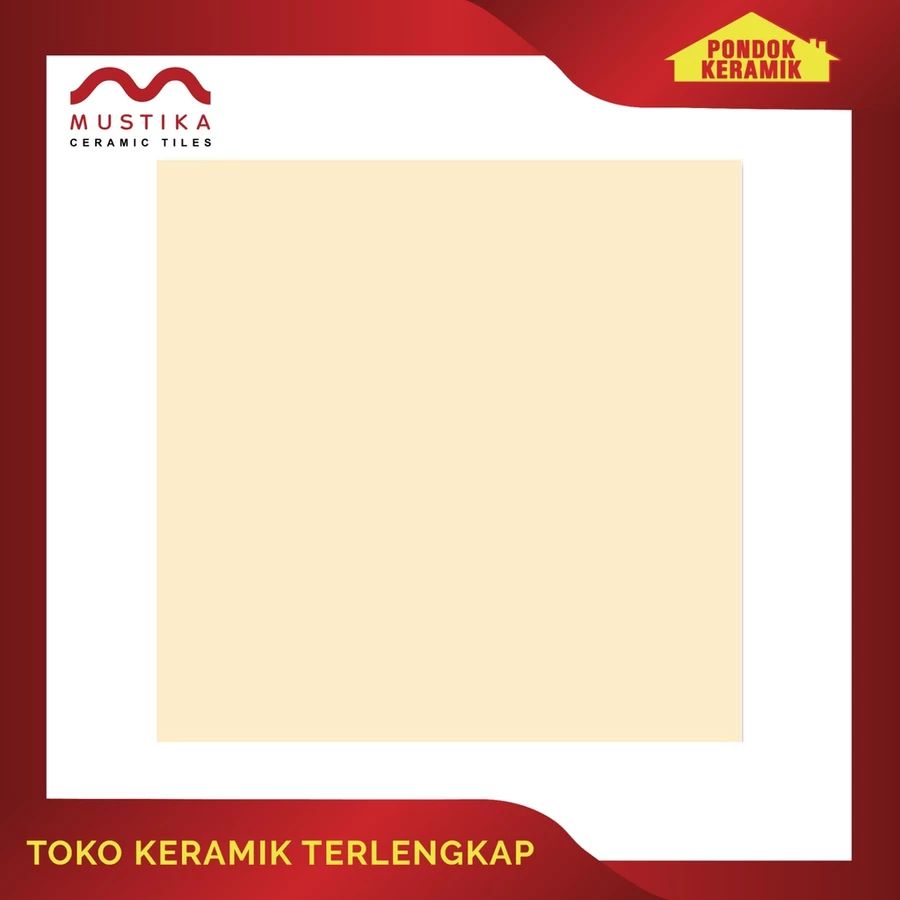 Keramik Lantai Mustika 60x60 Butter L Cream / Keramik Cream Polos