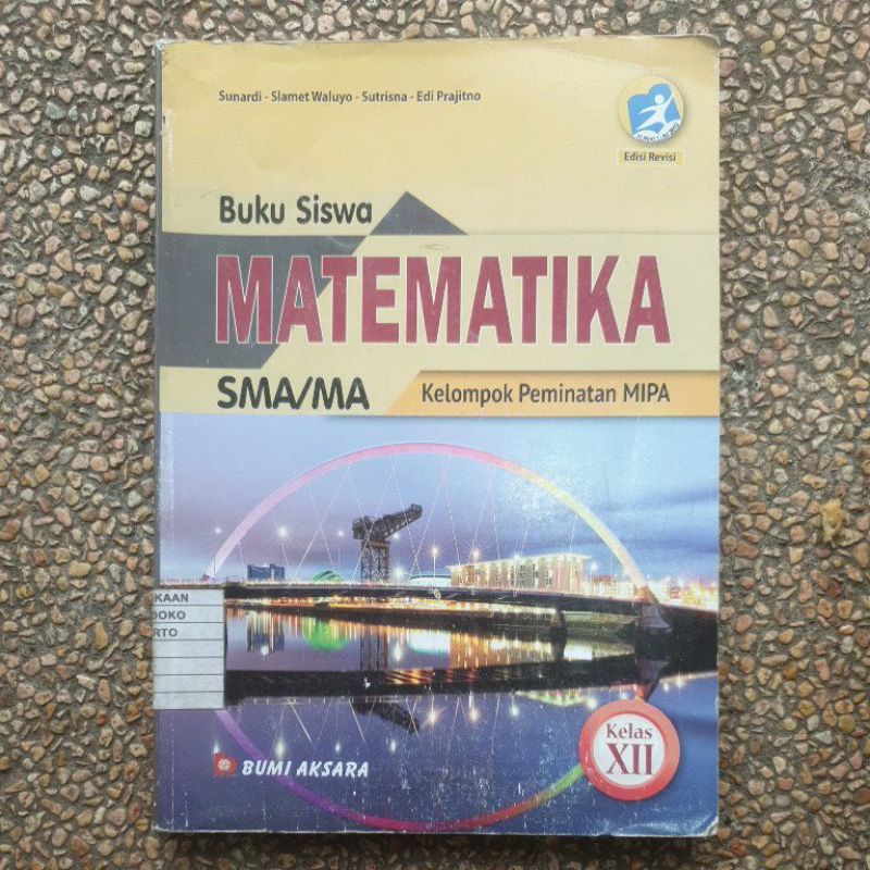 Jual Buku Siswa Matematika Peminatan Sma Kelas 12 Revisi Kurikulum 13