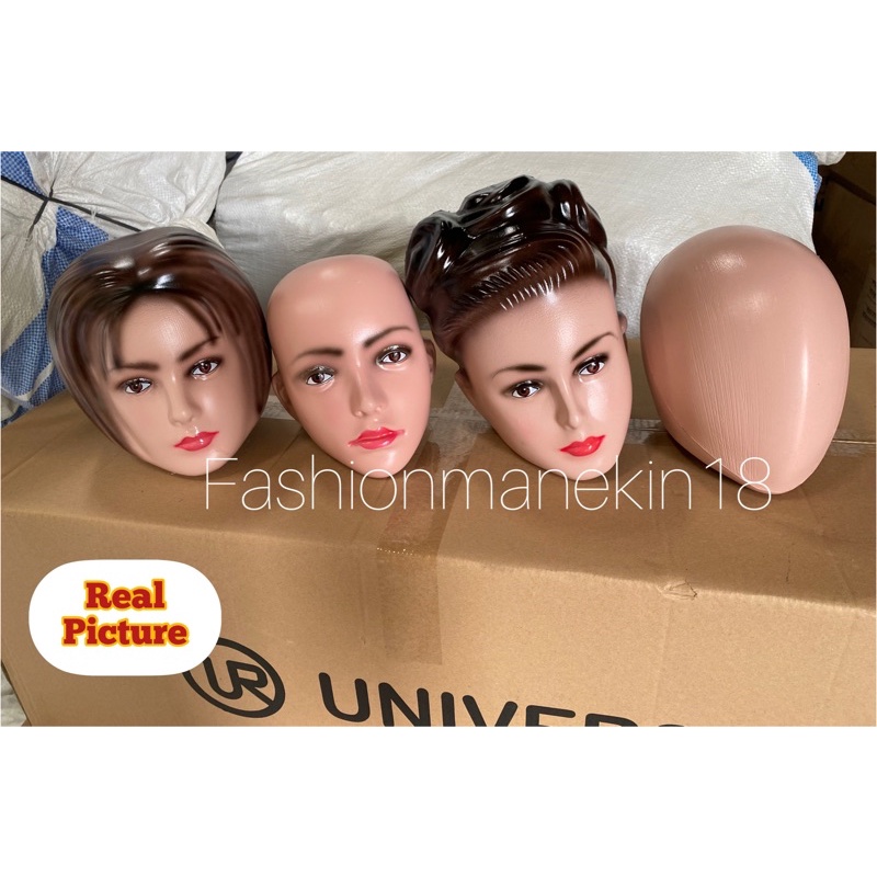 Jual MANEKIN KEPALA WANITA DAN PRIA DEWASA PATUNG KEPALA FULLBODY