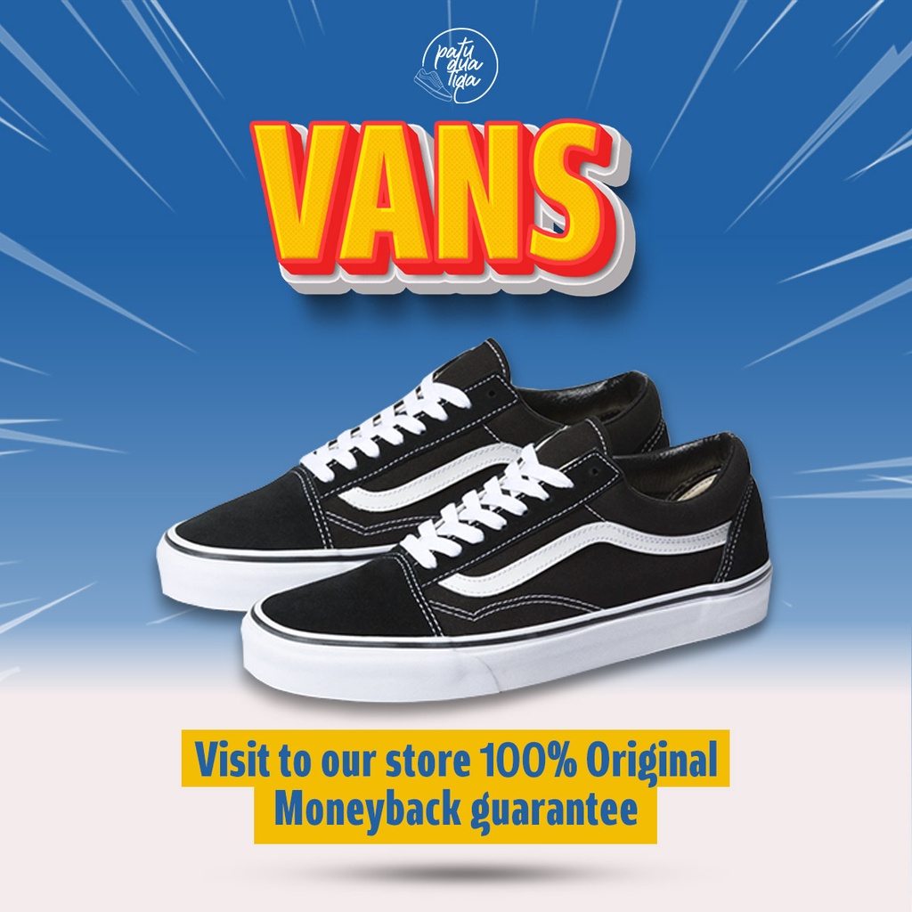V NS oldskool classic Black white Vans Oldskool classic vans oldskool  original 100% vans oldskool
