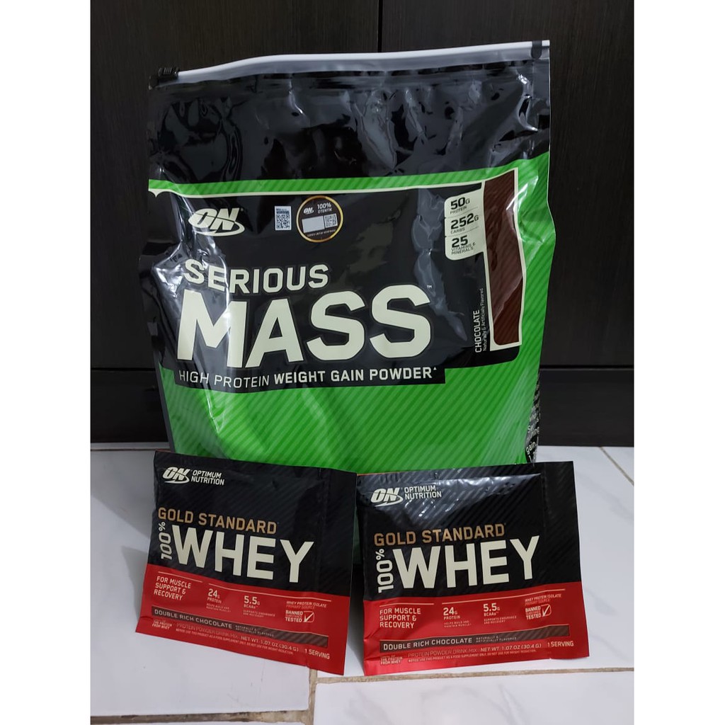 Jual Serious Mass Optimum Nutrition High Protein Weight Gain Powder Gainer Murah Shopee Indonesia