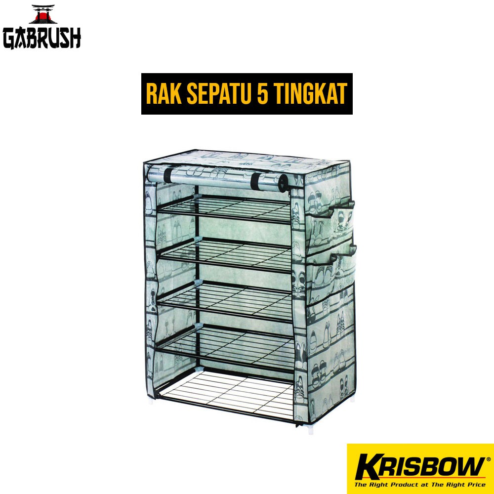 Jual Krisbow Lemari Rak Sepatu 5 Tingkat Shoe Rack | Shopee Indonesia
