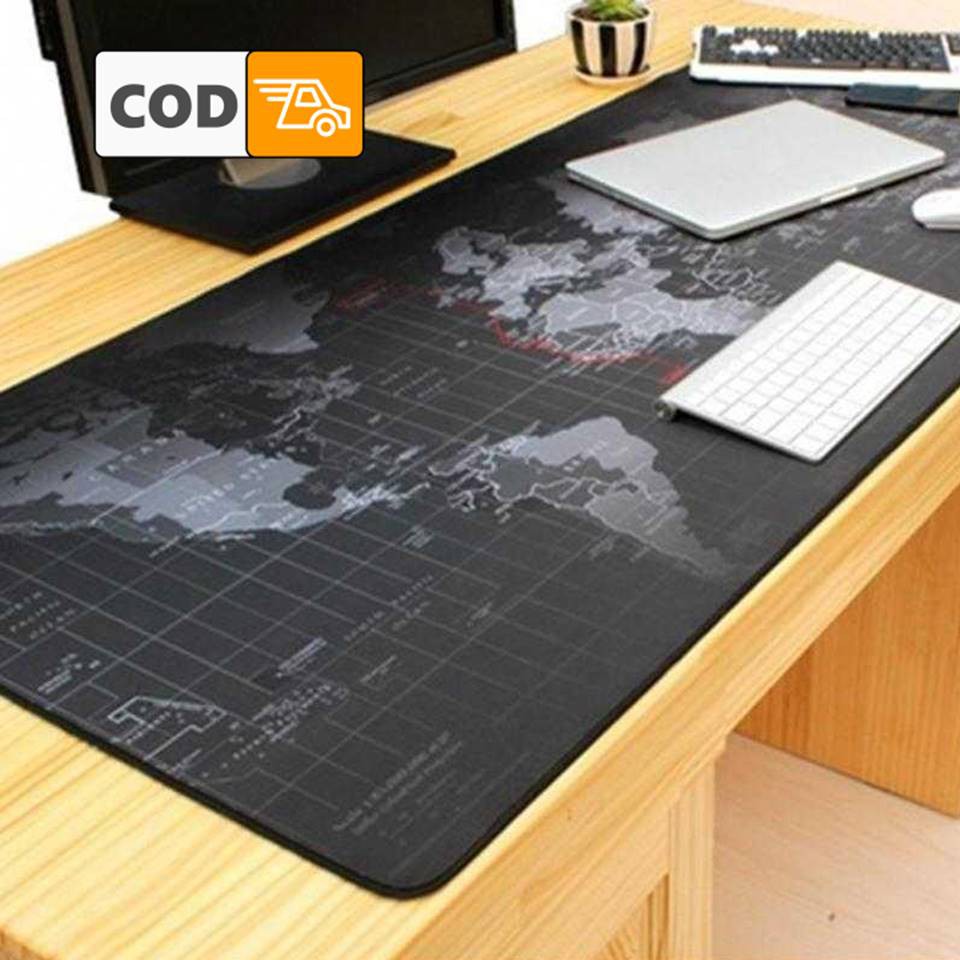 Jual Gaming Mouse Pad Meja Komputer Motif Peta Dunia Silikon Akurat ...