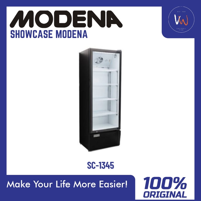 Jual Showcase Modena SC-1345 / Showcase 4 Rak Kapasitas 340lt / FREE ...