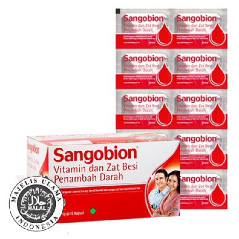 Jual SANGOBION - Vitamin Dan Zat Besi Penambah Darah (1 Strip @10 ...