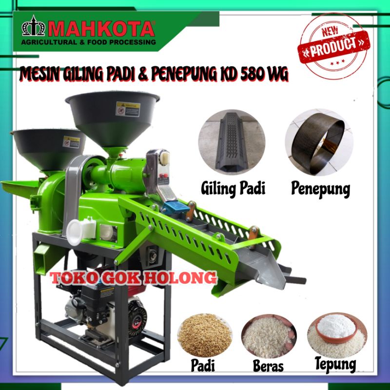 Jual Mesin Giling Padi Dan Penepung Kd 580 Wg Mahkota Terbaru Shopee