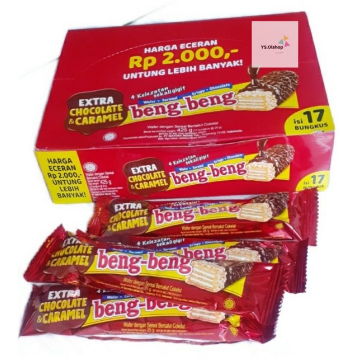 Jual BENG BENG EXTRA CHOCOLATE CARAMEL 25 Gr Isi 17 Pcs | Shopee Indonesia