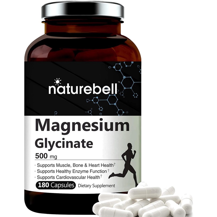 Jual NATUREBELL Magnesium Glycinate 500 mg, 180 Capsules Shopee Indonesia