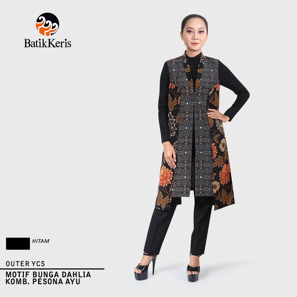 Jual Batik Keris Outer YCS Bunga Dahlia Komb Pesona Ayu Shopee Indonesia