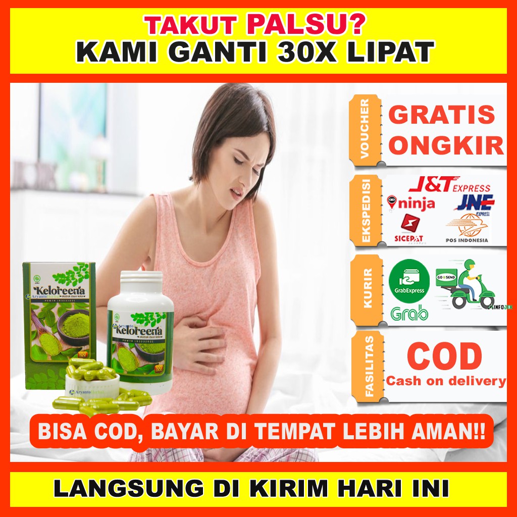 Jual HERBAL KELOREENA Obat Gerd untuk Ibu Hamil/ Nyeri Lambung untuk Ibu Hamil KAPSUL DAUN