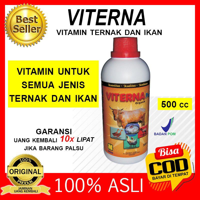 Jual Viterna Cc Vitamin Ternak Dan Ikan Vitamin Penggemuk Ternak Vitamin Ikan Shopee