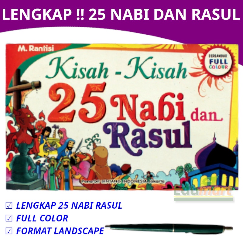 Jual Buku Kisah 25 Nabi Rasul All In One Full Color Berwarna Cerita ...