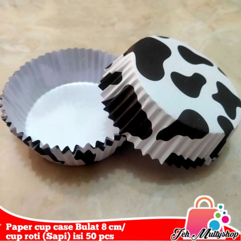 Jual Paper cup case Bulat 8 cm/cup roti (Sapi) isi 50 pcs | Shopee ...