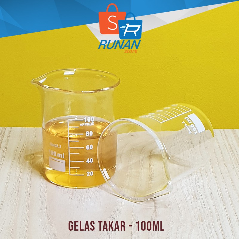 Jual Gelas Ukur 100ml Gelas Takar 100 Ml Beaker Glass Measuring Glass Cup Shopee Indonesia 3130