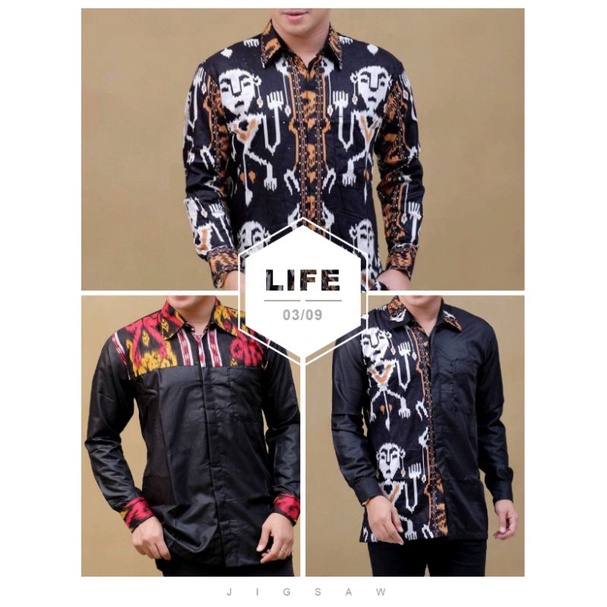 Jual KEMEJA PRINT MOTIF ADAT MANTAB | Shopee Indonesia