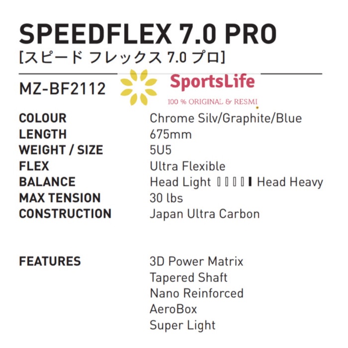 Mizuno speedflex best sale 7.0 pro