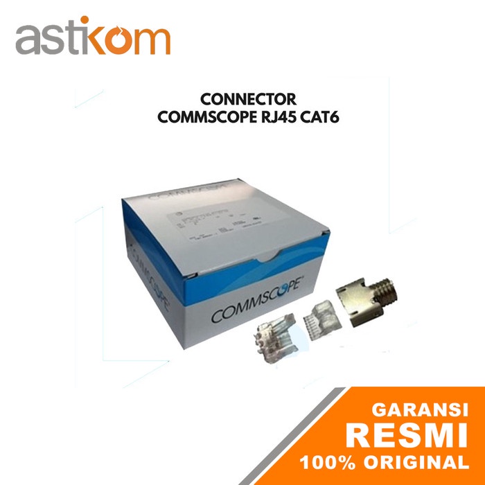 Jual Connector RJ45 Cat6 AMP Commscope Shield Konektor Commscope RJ45 ...