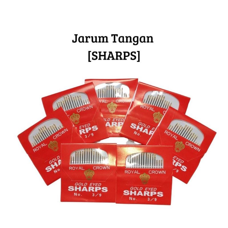 Jual 20 PCS JARUM JAHIT TANGAN ANEKA UKURAN MERK SHARP ORIGINAL (TIDAK ...