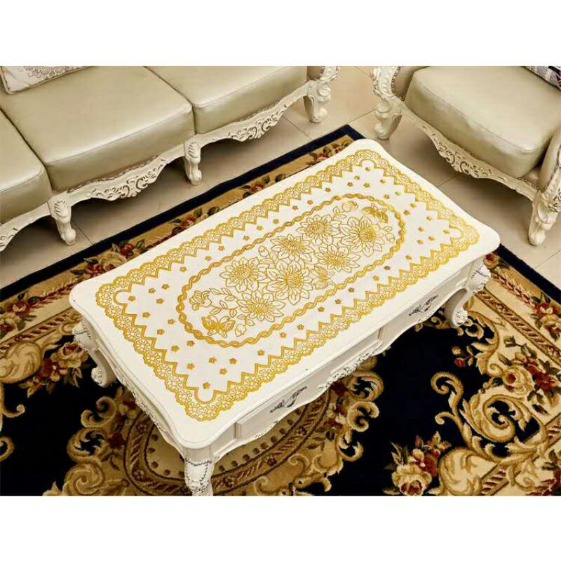 Jual #ALAS MEJA/TELPAK MEJA GOLD DAN SILVER CANTIK | Shopee Indonesia