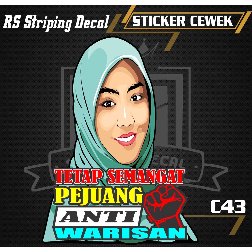 Jual Stiker Cewek Vector TETAP SEMANGAT /decal Mobil TRUCK Sticker KATA ...