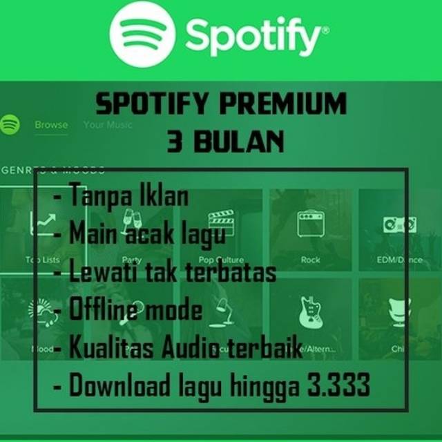 Jual Voucher Spotify Premium 3 Bulan NO IKLAN | Shopee Indonesia