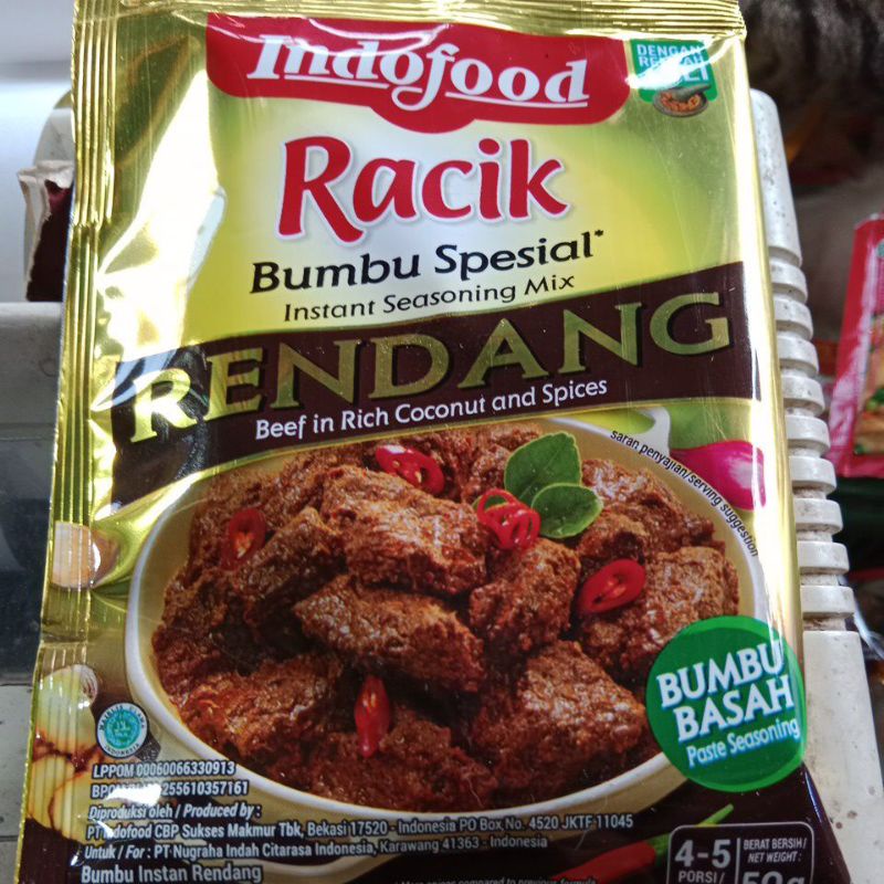 Jual Indofood Racik Bumbu Instan 45g Rendang Kare Soto Ayam Opor Ayam Gulai Rawon 