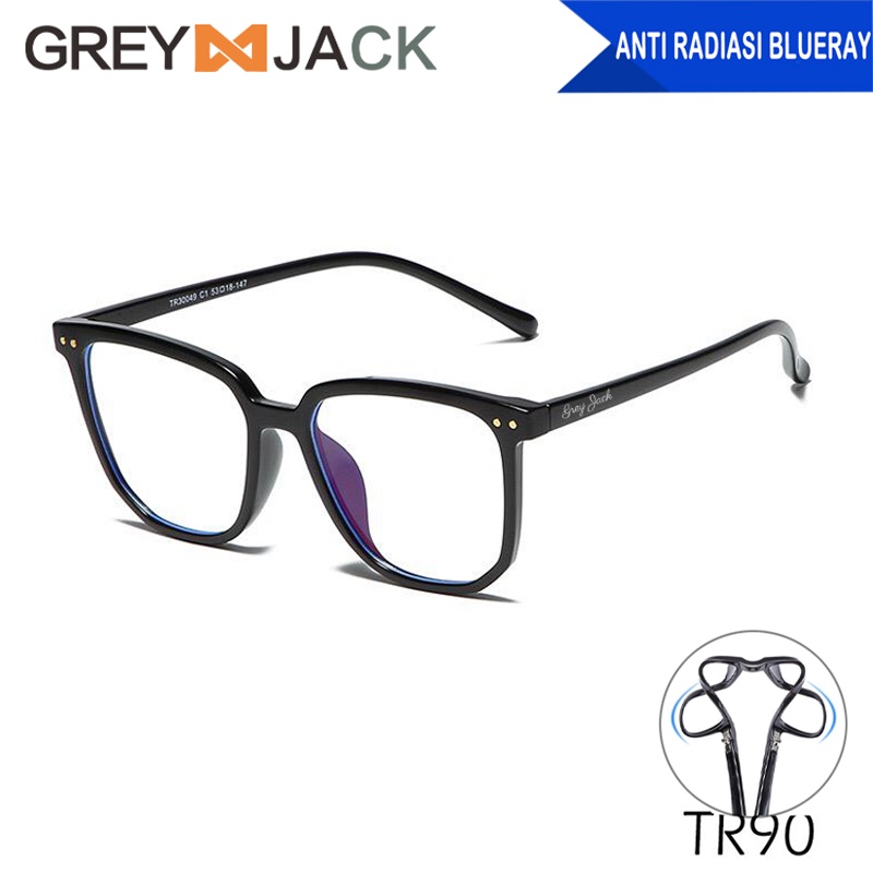 Jual Grey Jack Kacamata Frame Anti Radiasi Blueray Gadget Komputer Tr90