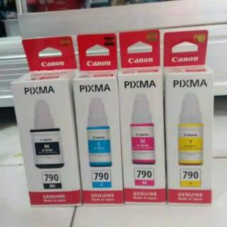 Jual Paket 1 Set Tinta Canon Pixma Gi-790 (b.c.m.y) Untuk Canon G1000 