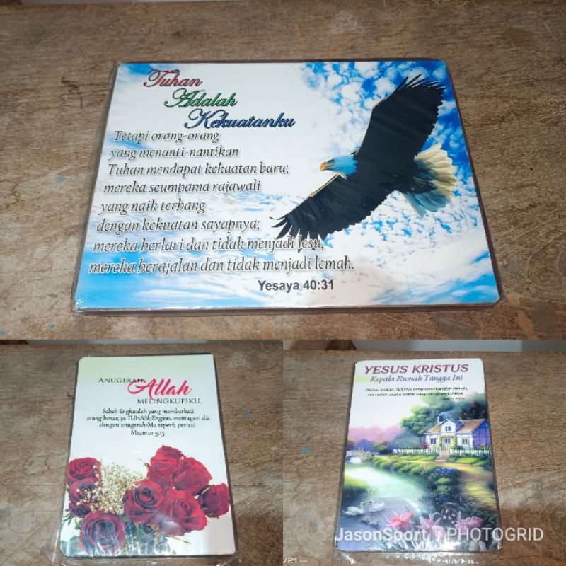 Jual Plakat kayu hiasan dinding 3D rohani kristen katolik pajangan ...