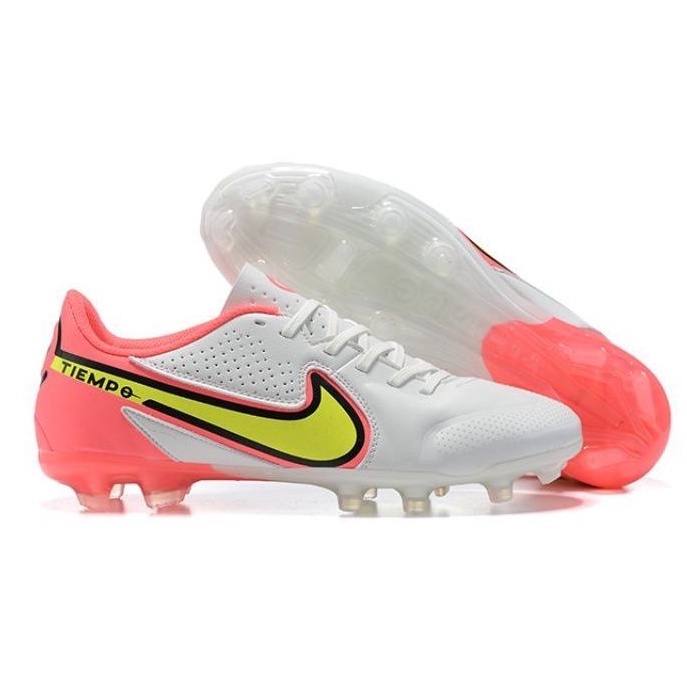 Jual sepatu bola Nike Tiempo Legend 9 white Pink Volt FG Shopee