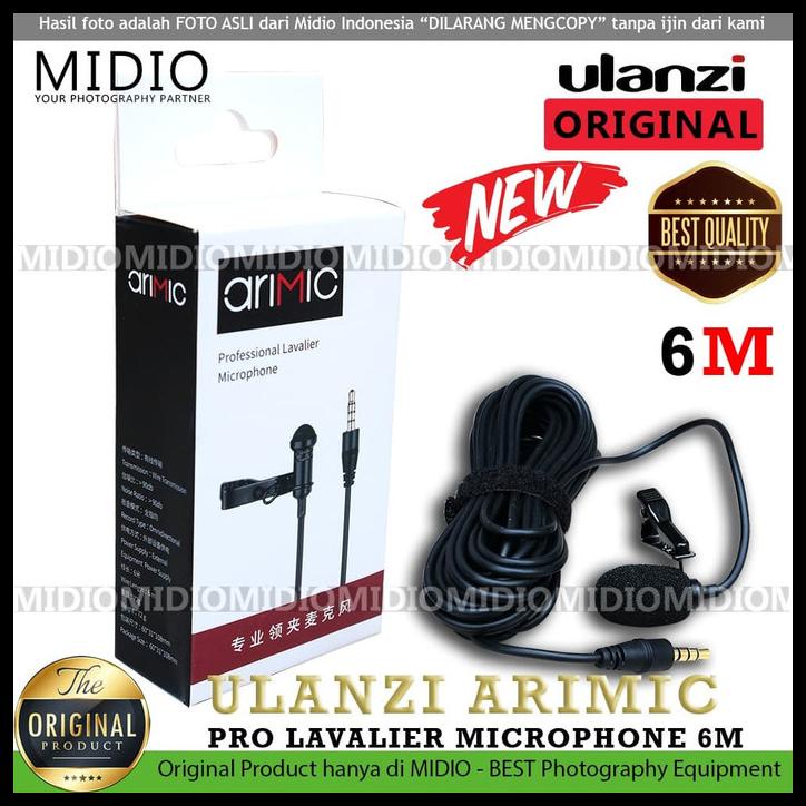 Jual Ulanzi Arimic Profesional Lavalier Microphone 6M Clip On ...