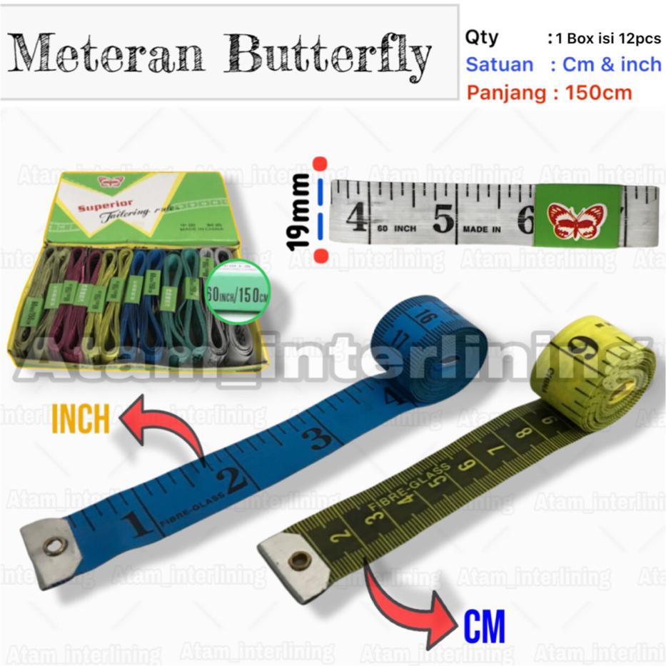 Jual 1 Box | Meteran BESAR Kain bahan Baju Badan 150cm / 60 inch ...